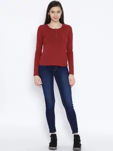 Sera Red Henley T-shirt