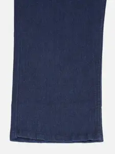 John Pride Plus Size Men Navy Blue Regular Fit Mid-Rise Clean Look Stretchable Jeans