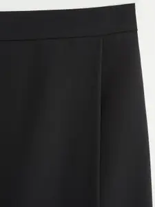 MANGO Black Layered Straight Skirt