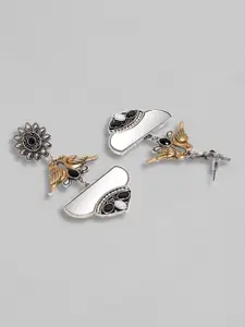 Rubans Silver-Plated Classic Drop Earrings