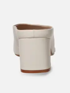 ALDO Women Cream-Coloured Solid Block Heels