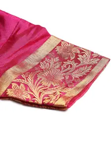 MIMOSA Yellow & Gold-Toned Art Silk Woven Design Dharmavaram Saree