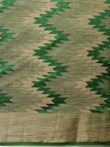 MIMOSA Green & Beige Art Silk Woven Design Kanjeevaram Saree