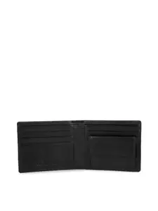 Allen Solly Men Black Solid Leather Two Fold Wallet