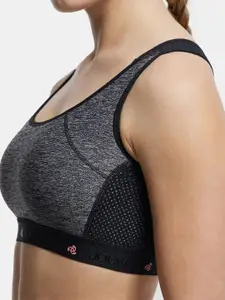 Jockey Wirefree Padded Tactel Nylon Full Coverage Racerback Styling Sports Bra -AP20