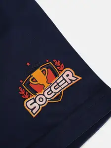 Sweet Dreams Boys Blue Printed T-shirt with Shorts