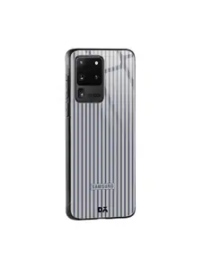 DailyObjects Grey & Blue Striped Samsung Galaxy S20 Ultra Glass Mobile Cover