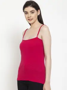 Friskers Women Pink Solid Camisole
