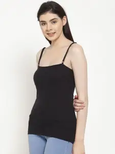 Friskers Women Black Solid Camisole