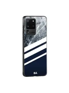 DailyObjects Navy Blue & White Marble Samsung Galaxy S20 Ultra Glass Mobile Case