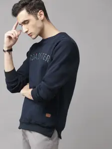 Roadster Men Navy Blue Brand Logo Applique Detail Sweatshirt