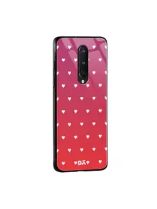 DailyObjects Pink & Red Berry Hearts OnePlus 8 Glass Mobile Cover