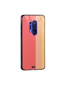 DailyObjects Coral Red & Pink Vertical OnePlus 8 Pro Glass Mobile Cover