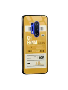 DailyObjects Yellow & White Chennai City Tag OnePlus 8 Pro Glass Mobile Case
