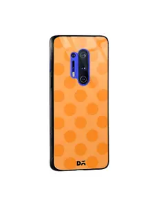 DailyObjects Orange & Black Polka OnePlus 8 Pro Glass Mobile Case