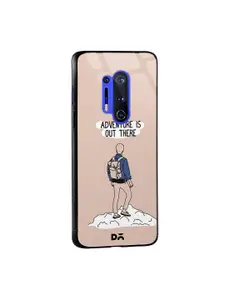 DailyObjects Pink & White Adventure Out OnePlus 8 Pro Glass Mobile Case