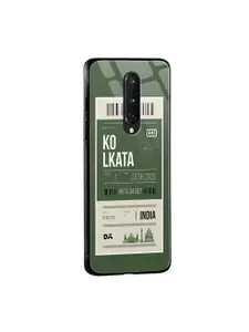DailyObjects Olive Green & White Kolkata City Tag OnePlus 8 Glass Mobile Case