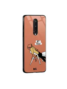 DailyObjects Orange & Yellow Not Today OnePlus 8 Glass Mobile Cover