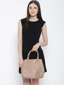 Lino Perros Brown Textured Handbag with Sling Strap