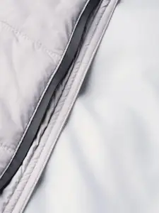 Roadster Men Grey Solid Hooded Padded Jacket