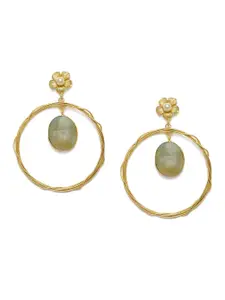 Binnis Wardrobe Gold-Plated Circular Drop Earrings