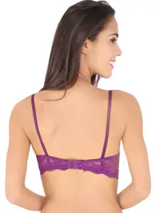 Bralux Purple Lace Medium-Coverage Bra