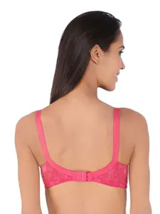 Bralux Pink Full-Coverage Lace Bra