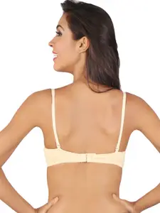Bralux Cream-Coloured Push-Up Balconette Bra
