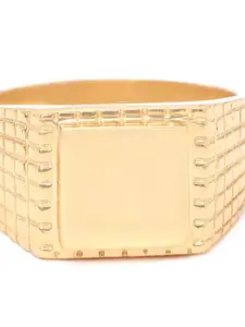 Carlton London Men Gold-Plated Textured Finger Ring