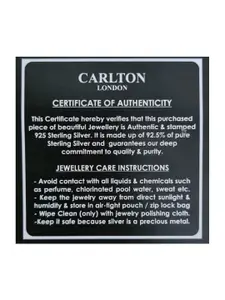 Carlton London 925 Sterling Silver- Rose Gold-Plated CZ-Stone-Studded Charm Bracelet