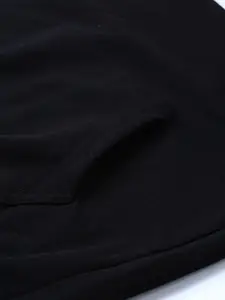 Urbano Fashion Men Colourblocked Slim Fit Cotton Hooded Sweatshirt