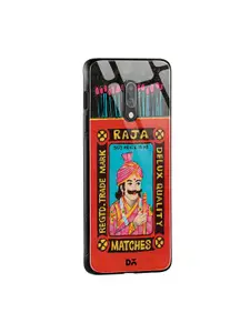DailyObjects Red & Blue Raja Matchbox OnePlus 7 Glass Mobile Case