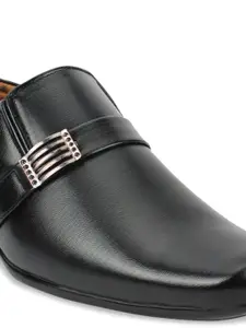 Fashion Victim Men Black Solid Formal Slip-Ons
