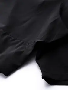 Reebok Men Black Solid Run Essentials 7-Inch WG Shorts