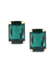 Zaveri Pearls Women Set of 3 Gold-Plated Stone-Studded Square Studs