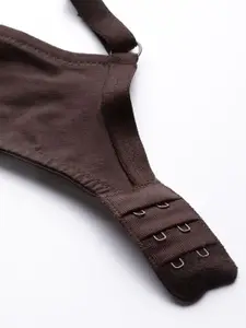 Roadster Coffee Brown Solid Non-Wired Non Padded Everyday Bra