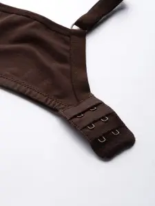 Roadster Coffee Brown Solid Non-Wired Non Padded Everyday Bra