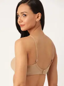 DressBerry Beige Solid Non-Wired Non Padded Everyday Bra PM-BRA-FAGOT-001B