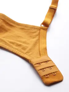 Roadster Mustard Yellow Solid Non-Wired Non Padded Everyday Bra