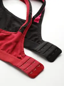 Lady Lyka Pack Of 2 Solid Non-Wired Non Padded Sports Bras YOUNGSTER-01