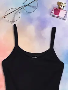 Dollar Missy Pack Of 5 Solid Slim-Fit Combed Cotton Camisoles