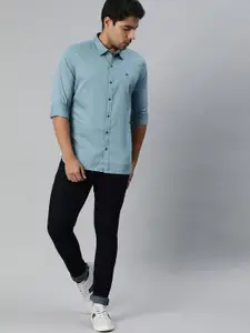 WROGN Men Blue Slim Fit Casual Shirt