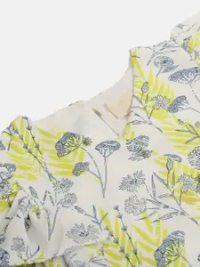 Tiny Girl White & Yellow Printed Top
