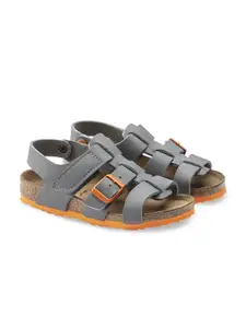 Birkenstock Nil Desert Soil Vibrant Gray Narrow Width Birko-Flor With An Ankle Strap