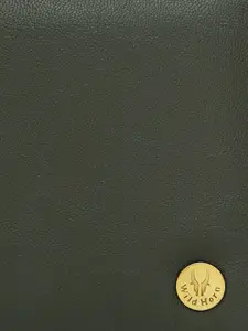 WildHorn Men Green & Black Genuine Leather RFID Protected Wallet & Belt Combo Gift Set