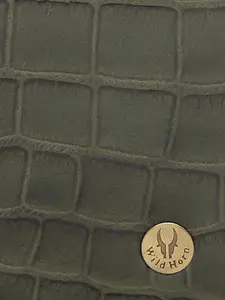 WildHorn Men Green & Black Genuine Leather Wallet & Belt Accessory Gift Set