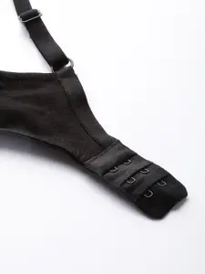 Roadster Black Solid Non-Wired Non Padded Everyday Bra
