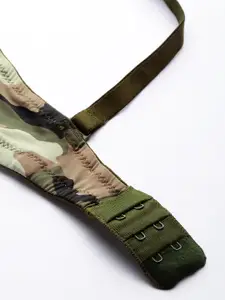 Roadster Olive Green Printed Non-Wired Lightly Padded Everyday Bra RDST-PAAM-BRA-030A