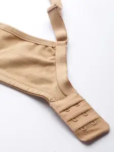 Roadster Beige Solid Non-Wired Non Padded Everyday Bra