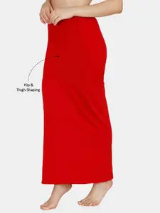 Zivame Women Red Solid Saree Shapewear